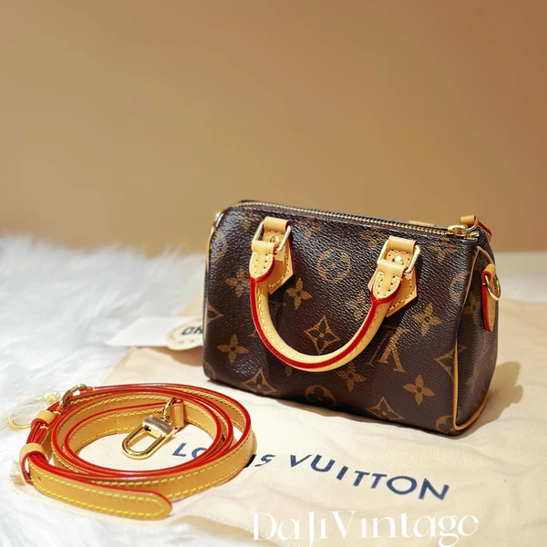 大吉中古/Lv老花speedynano斜挎包