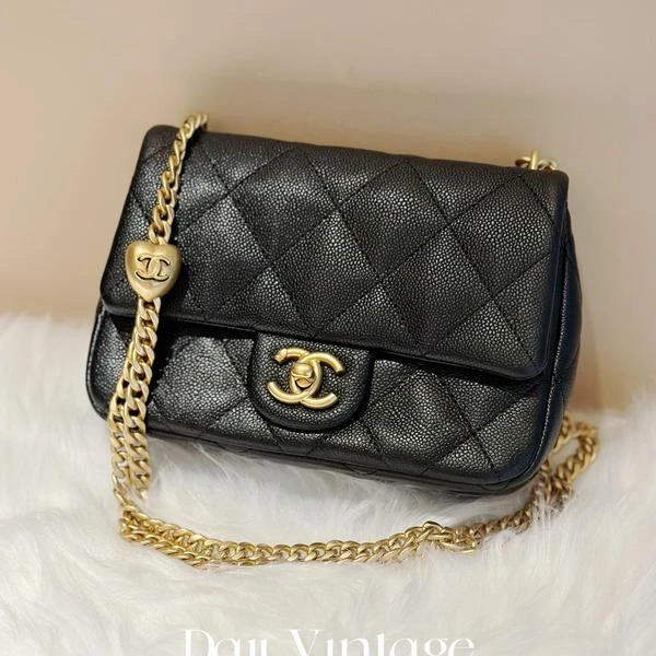 大吉中古/Chanel 香奈儿23p爱心金球方胖斜挎包