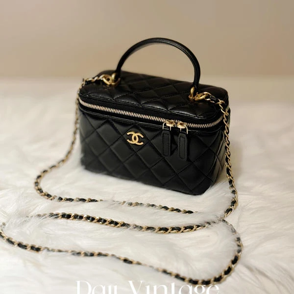 99新 Chanel/香奈儿 大吉中古/Chanel香奈儿黑金手柄长盒子