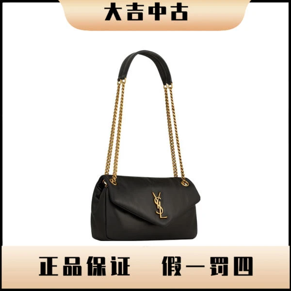 99新 Saint Laurent Paris 大吉中古/YSL圣罗兰黑金法棍单肩包