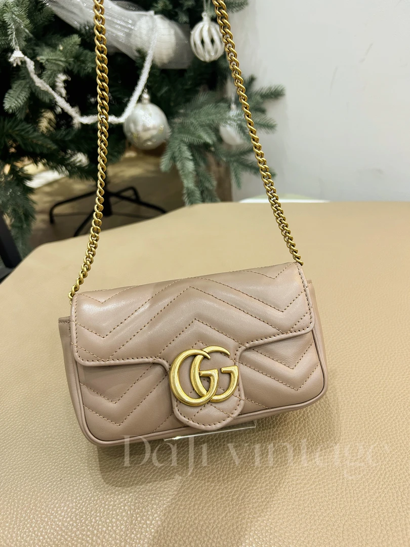 95新  大吉中古/GUCCI古驰马蒙mini斜挎包
