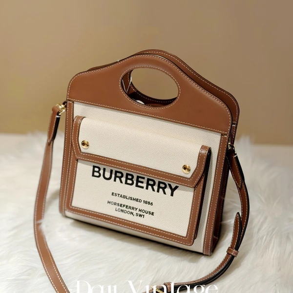 大吉中古/Burberry柏博丽邮差手提斜挎包