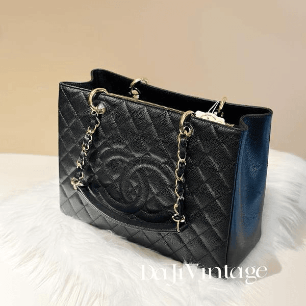大吉中古/Chanel香奈儿黑金gst单肩包