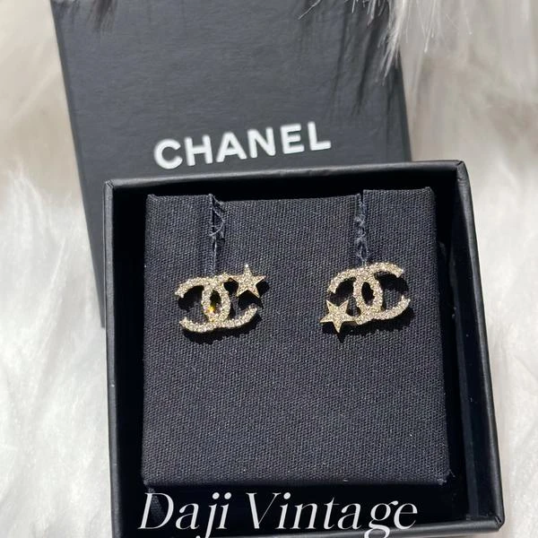 大吉中古/Chanel 香奈儿星星双C耳钉