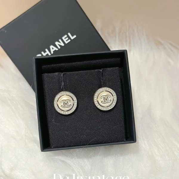 大吉中古/Chanel香奈儿珍珠圆形耳钉