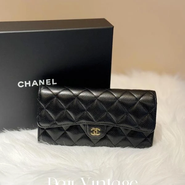 大吉中古/chanel香奈儿黑金cf钱包