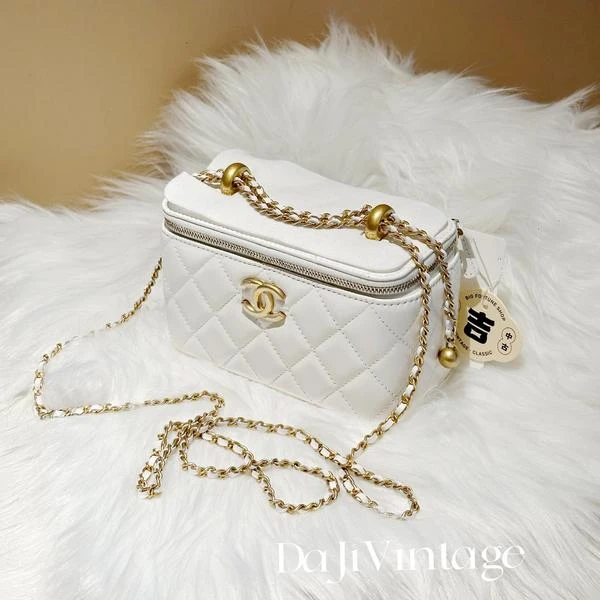 大吉中古/Chanel香奈儿24C白金双金珠长盒子