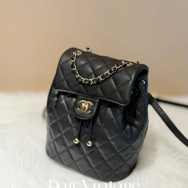 大吉中古/Chanel香奈儿黑金23s萨尔茨堡小号双肩包