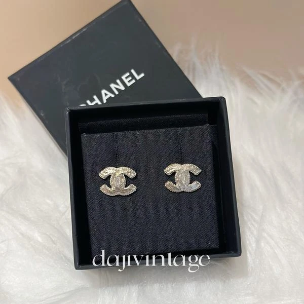 大吉中古/CHANEL香奈儿熔岩双c耳钉
