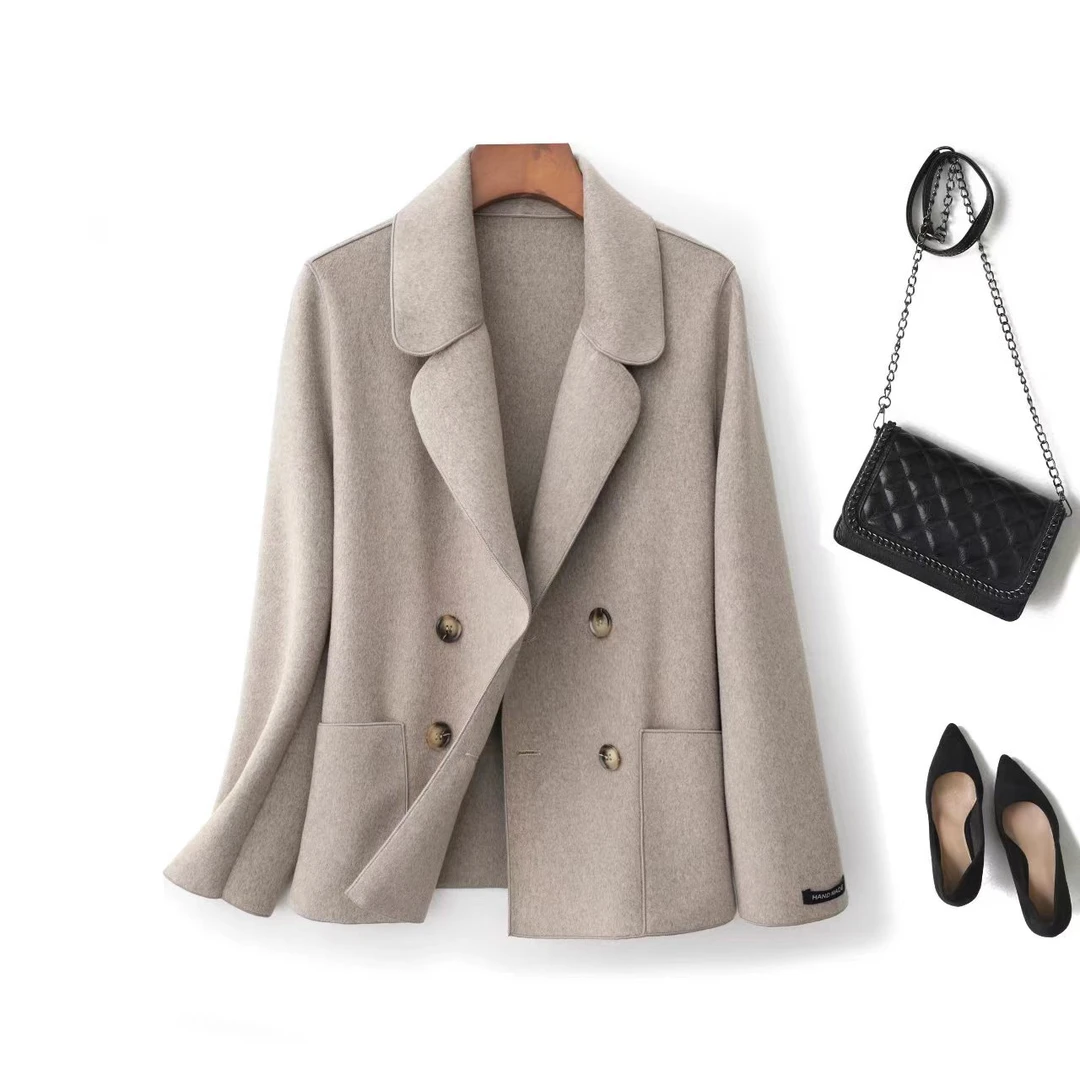 24年秋季新款羊毛大衣简约工艺大气百搭时尚减龄通勤奢风8801 款