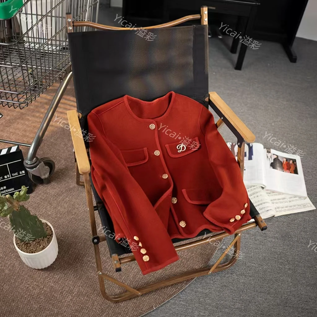 YYSS- 流行定制色系小香风毛呢短外套秋冬轻奢短款双面8808