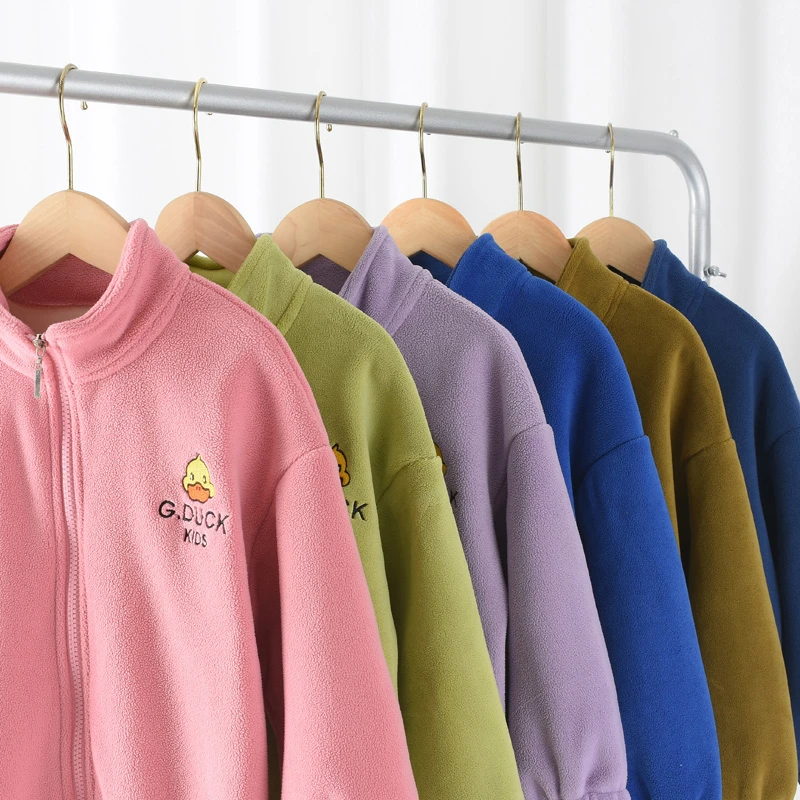 儿童外套秋冬新款加绒外套男女童棉衣连帽上衣开衫加厚宝宝