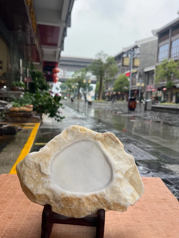 肇庆玉屏岩白端八寸砚台