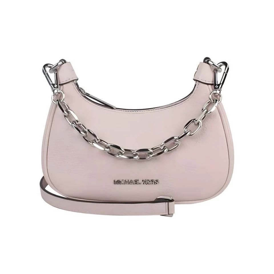 95新 MICHAELKORS/迈克高仕 MK Cora粉色链条单肩斜挎包/JM09023