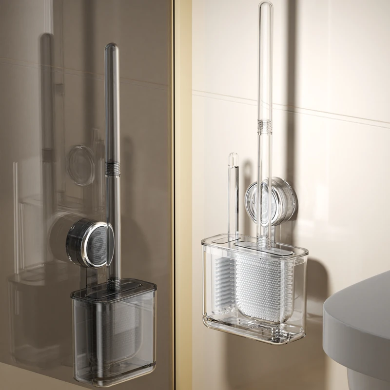 【佳立方】旋转吸盘马桶刷家用卫生间壁挂式长柄免打孔吸盘清洁刷