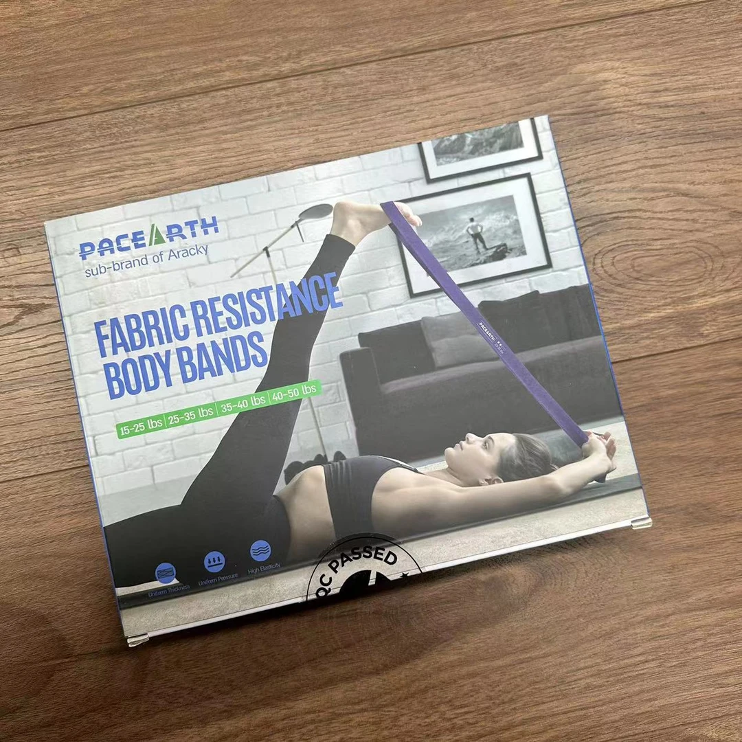 一盒4条装 运动健身瑜伽阻力带 拉力带