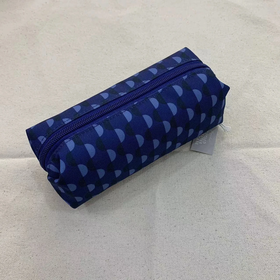 藏青半圈笔袋 文具收纳袋
