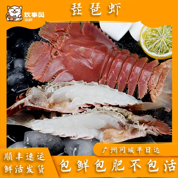 三斤鲜活琵琶虾虾排 野生海捕有大有小 盖冰活发不包活 介意勿拍