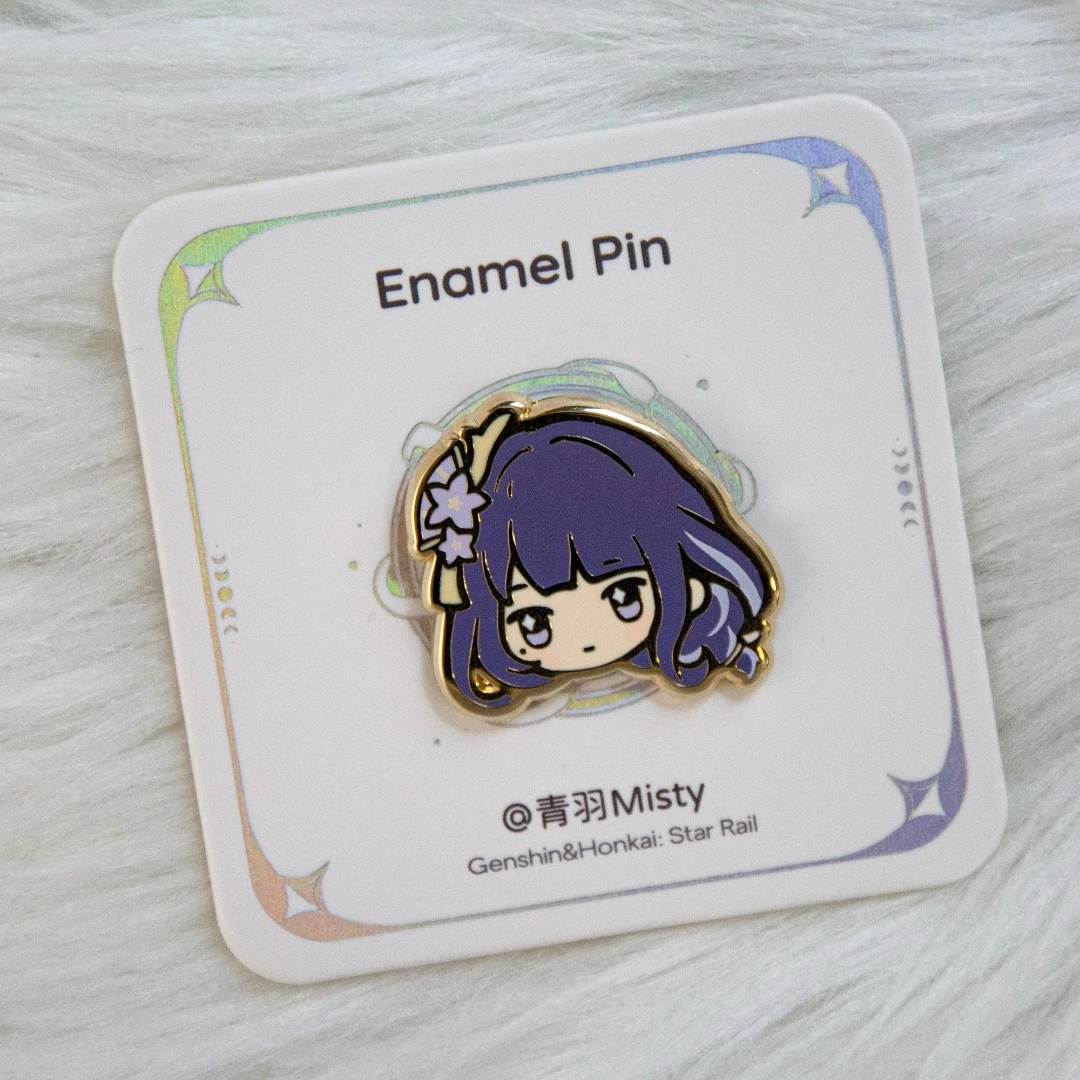 锌合金胸针 原创同人周边雷电将军仿珐琅金属徽章【青羽misty】