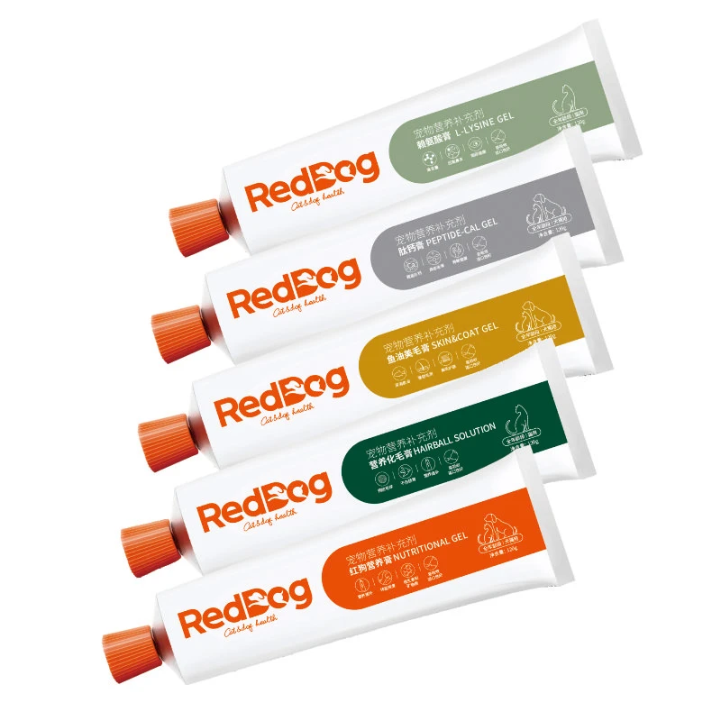 红狗营养膏/美毛膏/肽钙膏 120g 犬猫营养补充剂