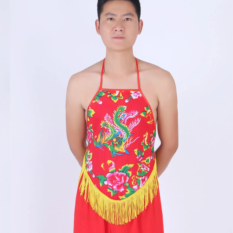 中国风睡衣家居服民族风表演服东北大花肚兜