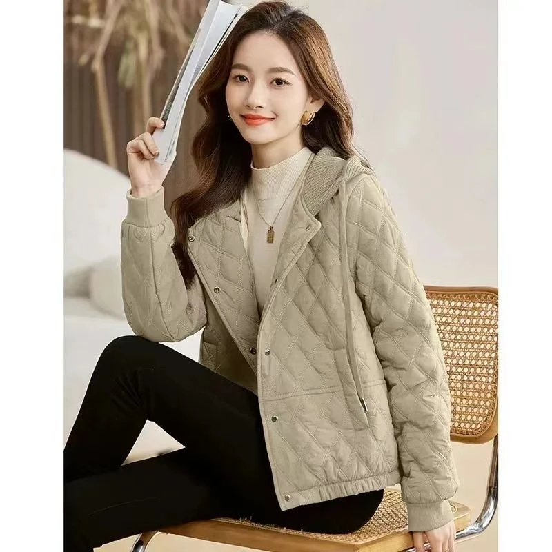 薄棉服女短款2024新款韩版时尚夹棉外套休闲宽松大码棉衣洋气棉袄