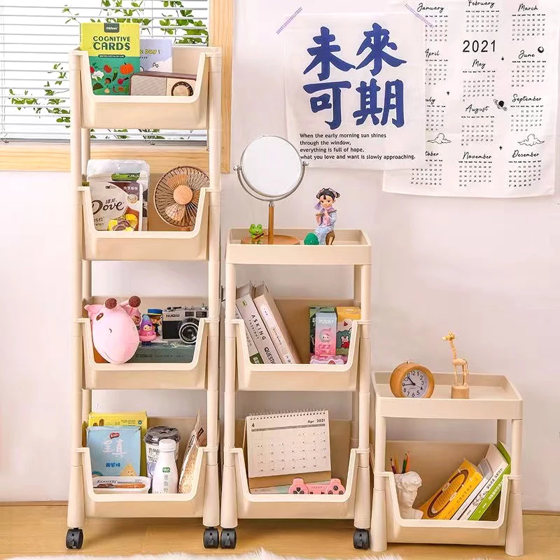 书箱带滑轮可移动书本收纳柜置物架学生宿舍装书籍整理箱带轮神器