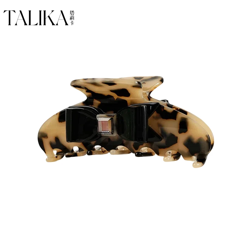 TALIKA法式高端醋酸抓夹蝴蝶结韩式大号发爪鲨鱼夹盘发头饰