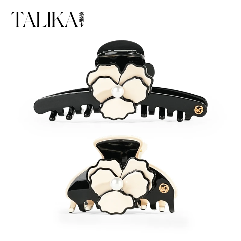 塔莉卡TALIKA法式高端简约大号发抓夹醋酸复古发爪盘发鲨鱼夹女