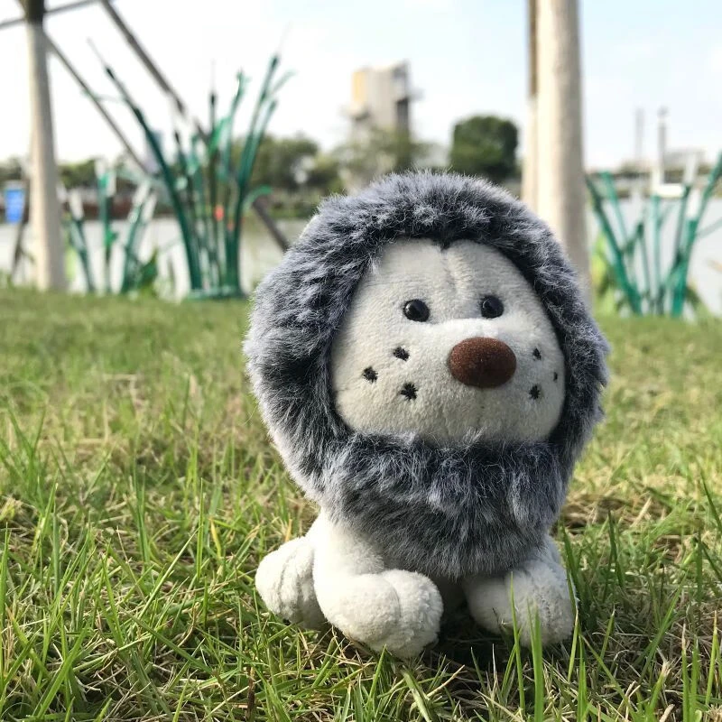 小狮子毛绒公仔钥匙扣可爱包包挂件创意情侣卡通动物学生书包配饰