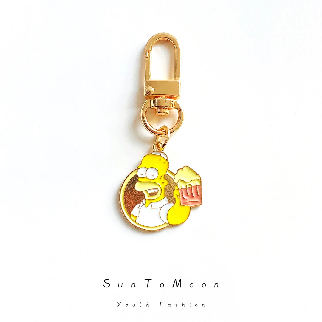 手作辛普森一家书包挂件可爱个性AirPods迷你包包配饰卡通钥匙扣