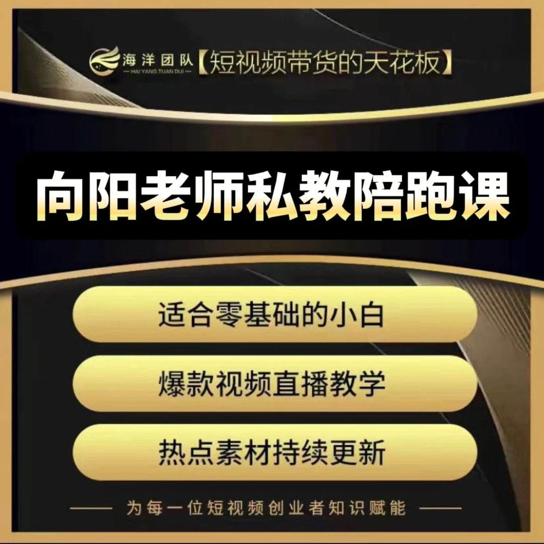 向阳老师私教陪跑课（报名通道）