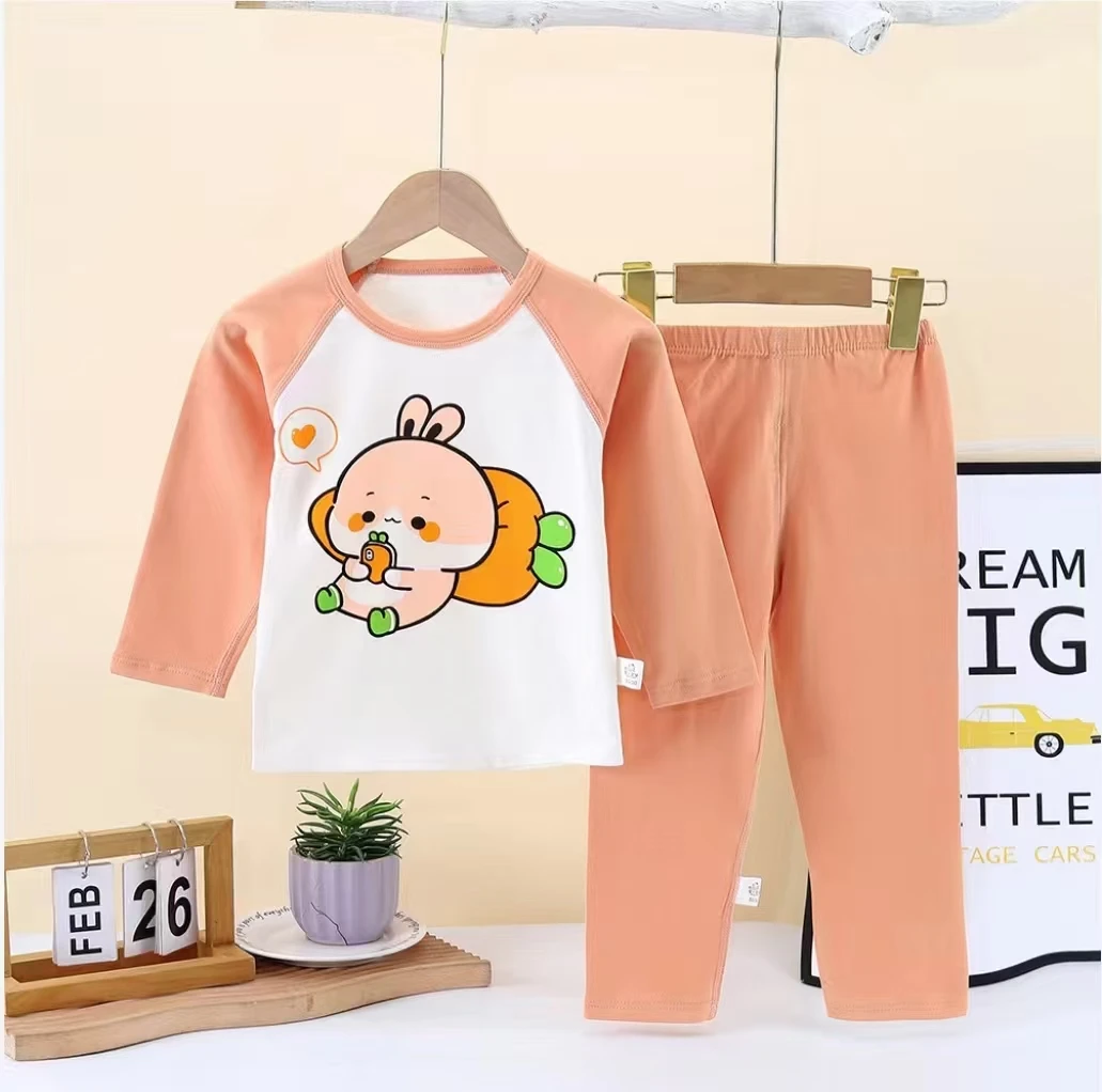 儿童秋季新款内衣套宝宝秋衣秋裤家居服套装长袖休闲卡通秋冬圆领