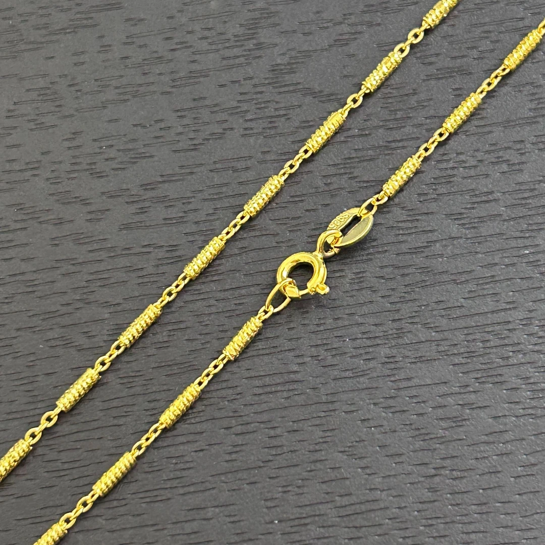 链子925银 【店长专享】925银车花方柱项链（45CM长）YXL056