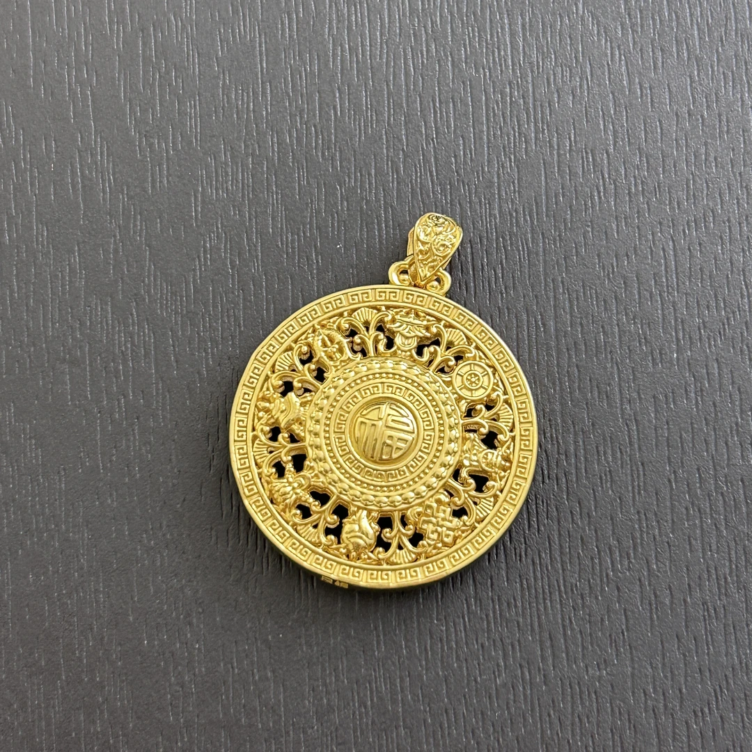 吊坠足银 【店长专享1】足银八宝罗盘吊坠（单吊坠/不配链）YDZ689