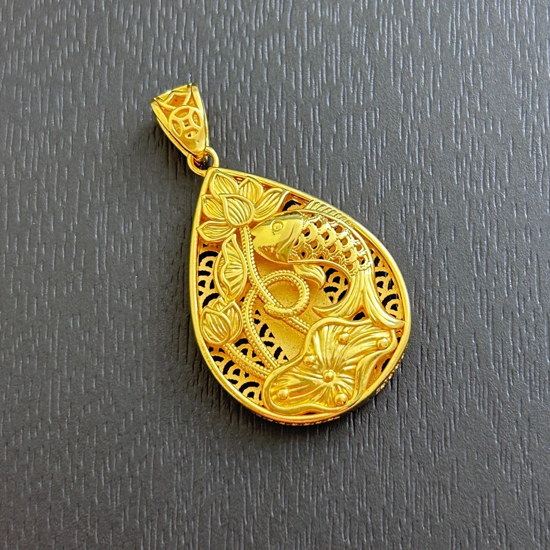 吊坠足银 【店长专享】足银锦锂镂空水滴吊坠（单吊坠/不配链）YDZ756