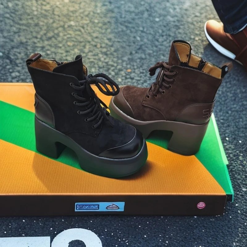 《新疆直发》9090女鞋短靴大棉厚底