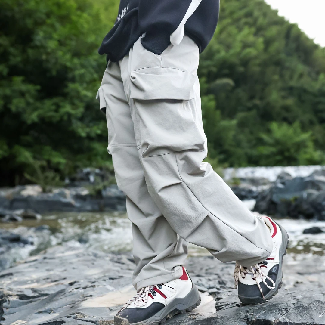 滴滴巴巴童装 潮款童装亲子款阔腿工装裤宽松登山长裤XB5211