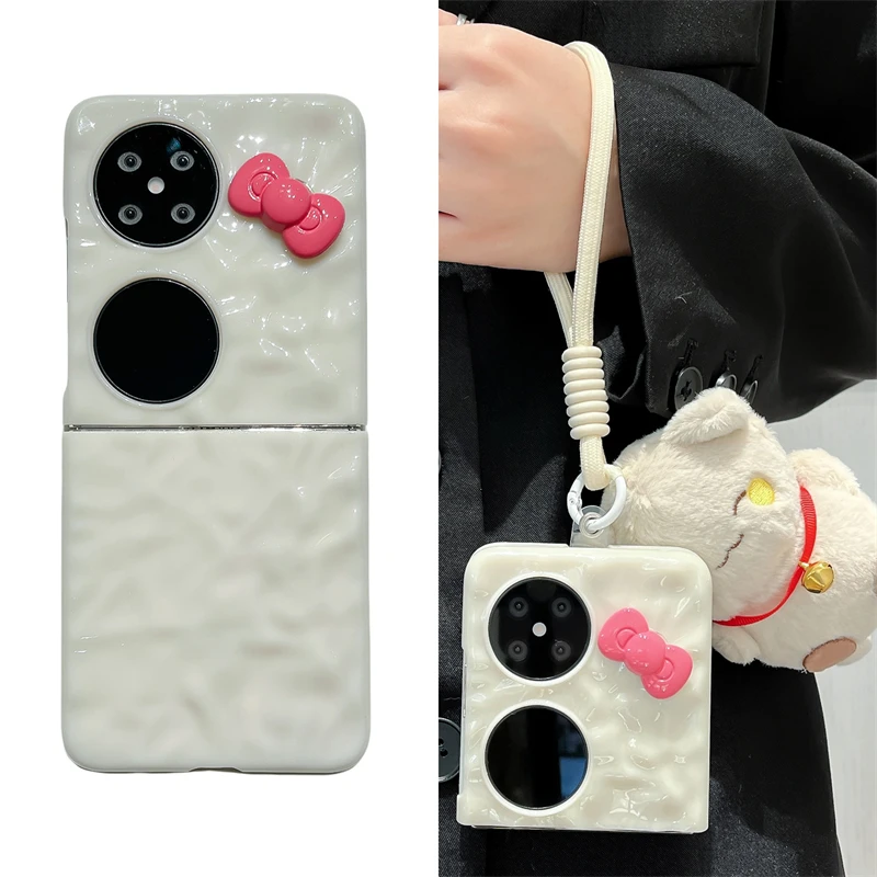 女款蝴蝶结适用华为p50pocket手机壳pockets折叠屏pocket 2保护套