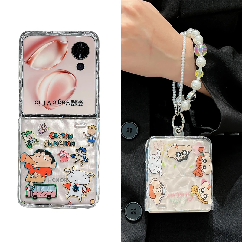 可爱卡通小新手链适用荣耀Magic V Flip折叠手机壳vflip女保护套