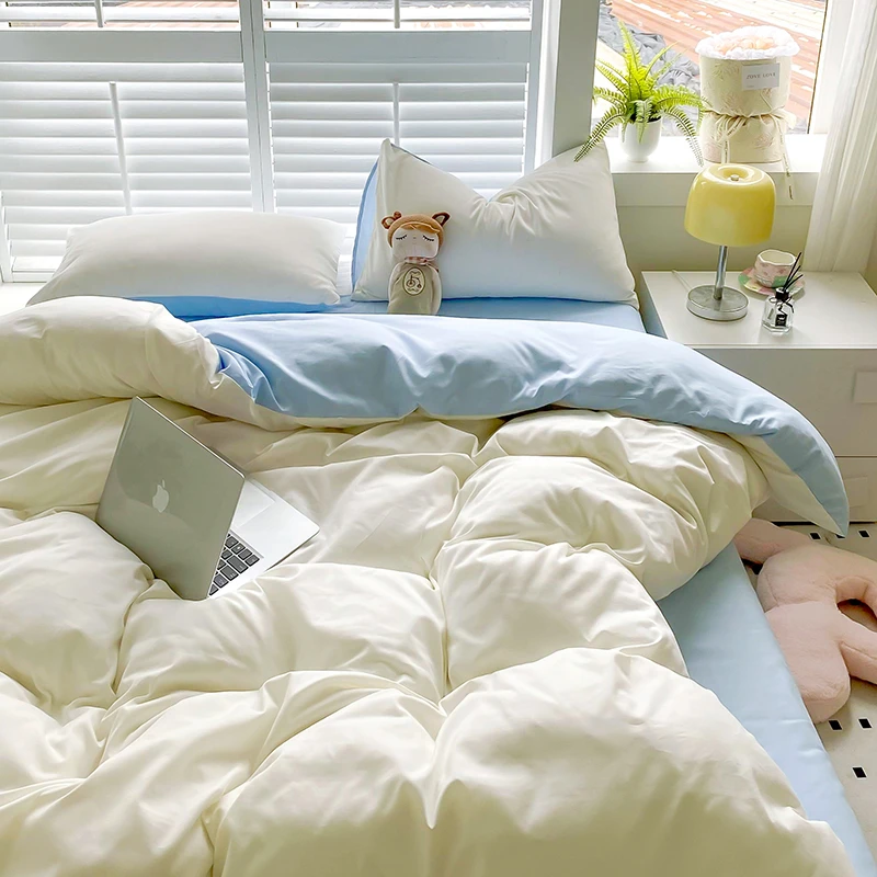 夏季床上四件套亲肤清凉夏季学生寝室三件套件宿舍单人床单被套