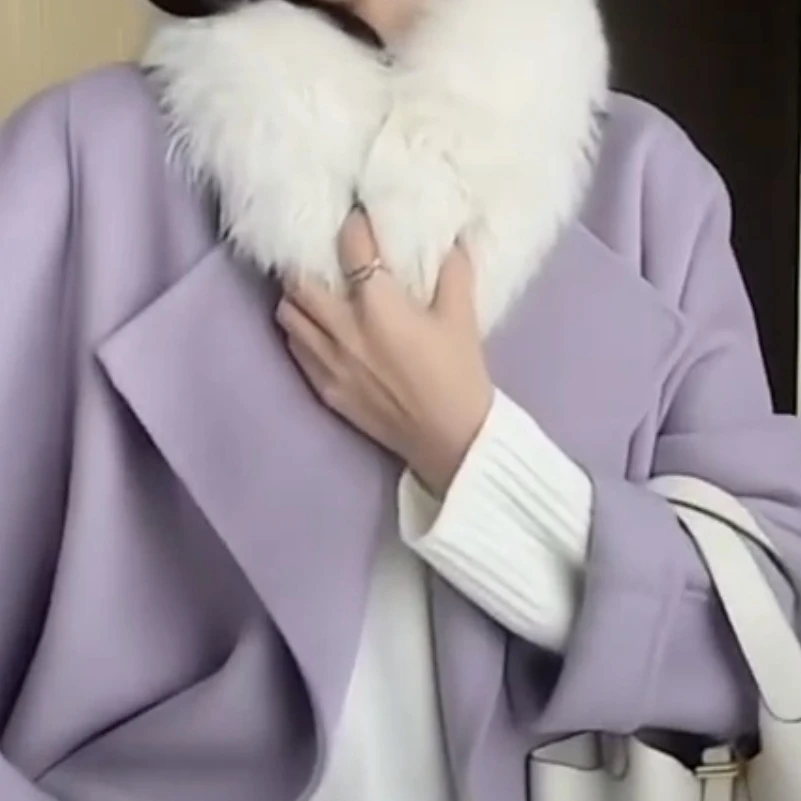 拉夏贝尔/25现货冬新韩版百搭保暖狐狸毛毛领子围脖 7649 LSC