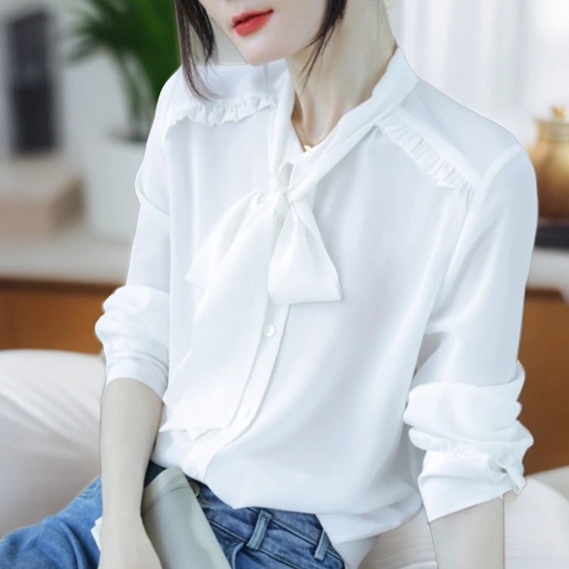 【亿棋匠心】夏季服饰高端定制气质19姆米重磅桑蚕丝衬衫长袖衬衣