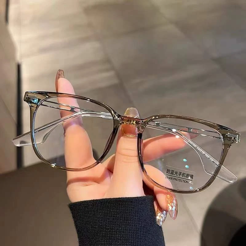 小红书同款方框素颜网红眼镜架女简约近视TR90可配度数眼镜框男潮