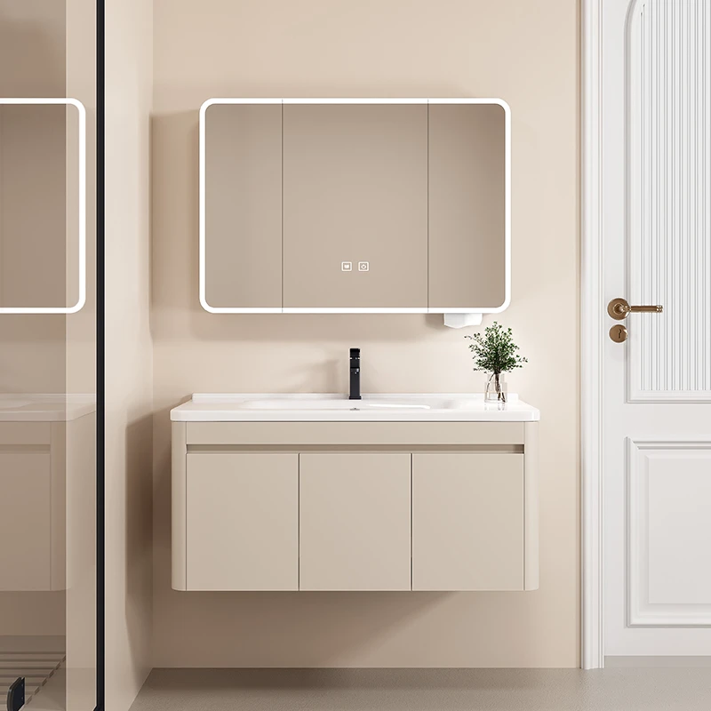 浴室柜陶瓷一体盆卫生间卫浴浴室柜洗手盆洗脸洗漱台盆组合蜂窝铝