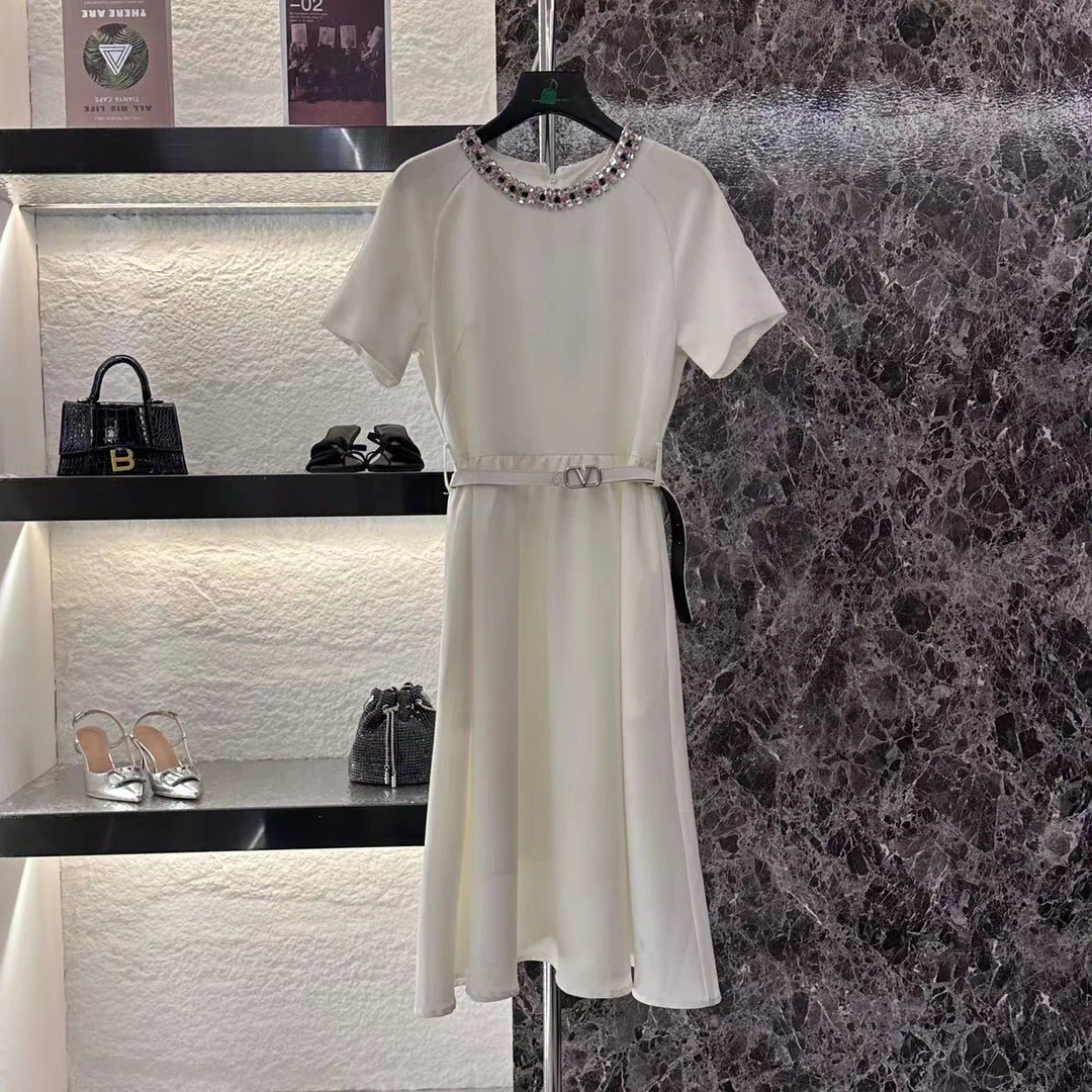 【CENFUN】260*洋气蓝色春季简约潮流拼接连衣裙E02104