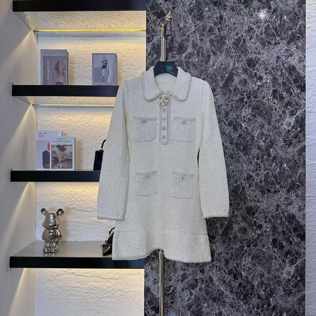 【CENFUN】13*圆领气质收腰高级感法式重磅小香风连衣裙E031159