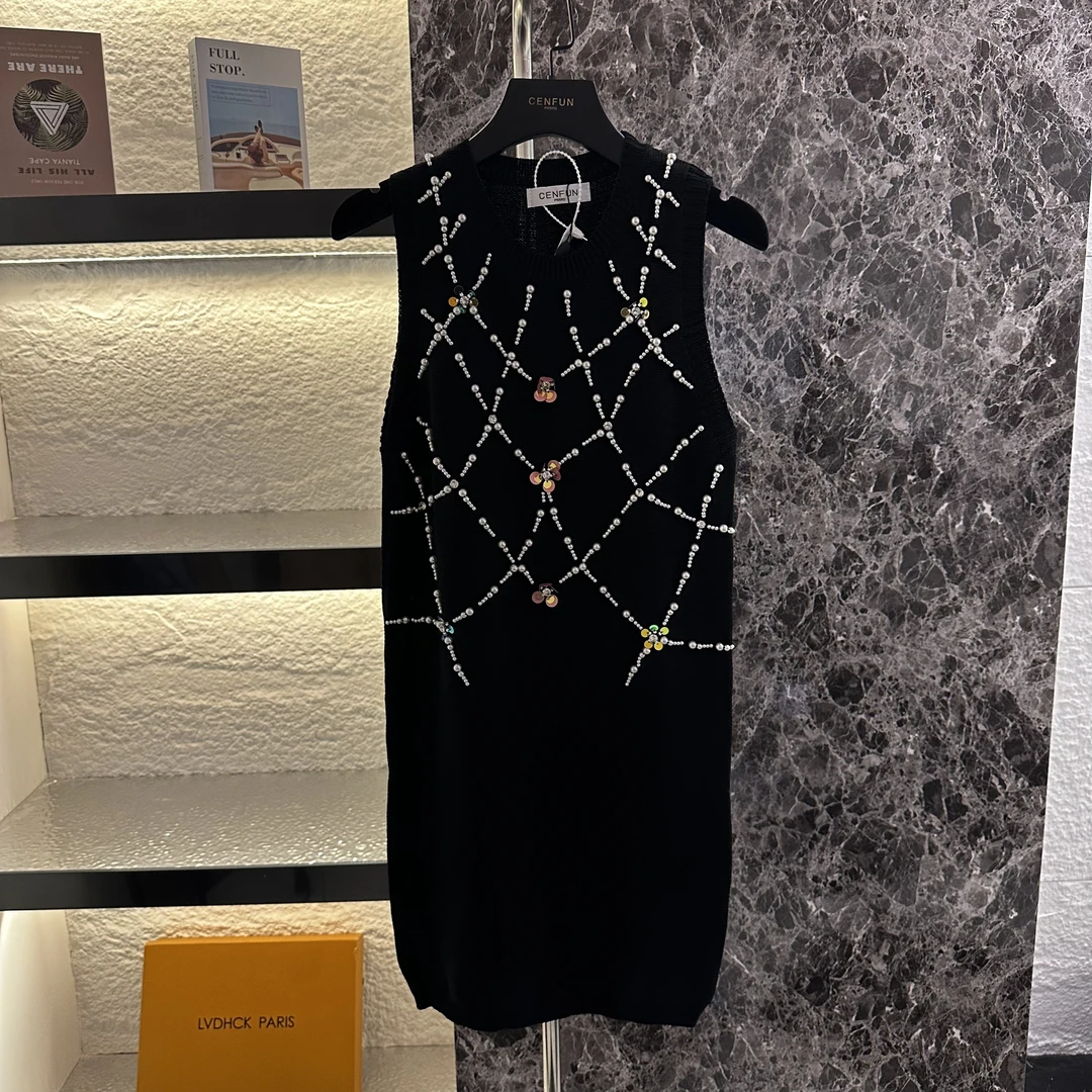 【CENFUN】278*女装连衣裙蕾丝气质轻奢时尚女士黑色E20167