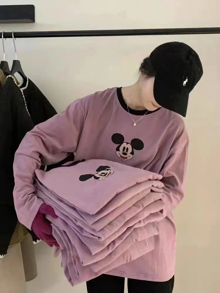 圆领卡通图案大t