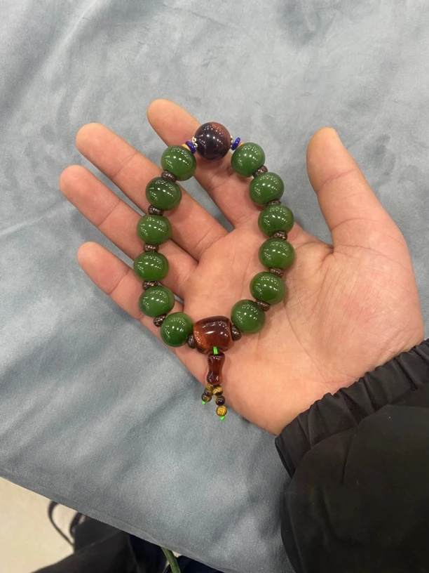 和田玉碧玉手串卡15➕